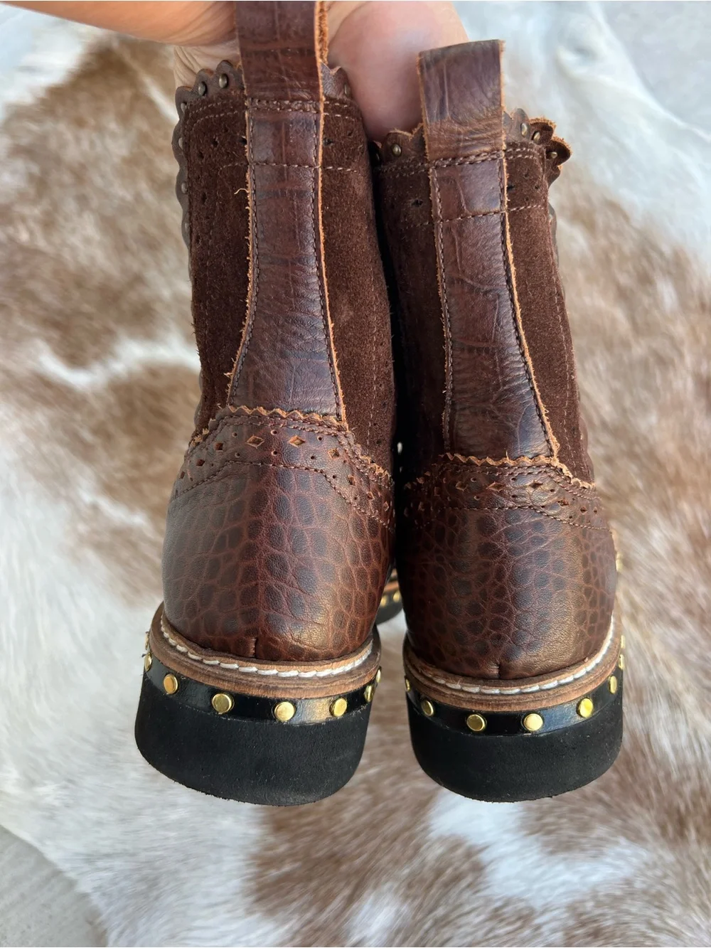 Free People Brown Suede & Leather Chelsea Booties size 36